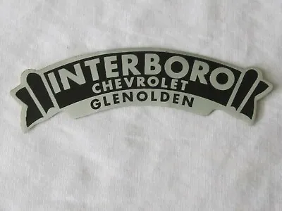 New Vintage Interboro Chevrolet Car Dealer Emblem Sticker Decal Glenolden Pa. • $4.95