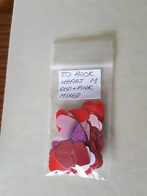 Die Cut Hearts For Card Making X50 Medium • £1.05