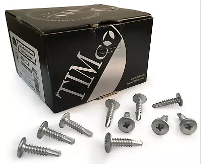 TIMco Low Profile Wafer Head Self Drilling Metal Framing Screws Bolt 4.8 X 22mm • £2.88