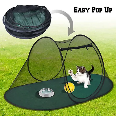 $35.45 • Buy Pop Up Portable Pet Fun Play Pen Puppy Dog Cat Kitten Mesh Tent Indoor Outdoor