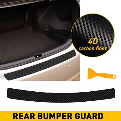 UK Black Sticker Rear Bumper Guard Sill Plate 90cm Trunk Protector Trim Cover • £6.99