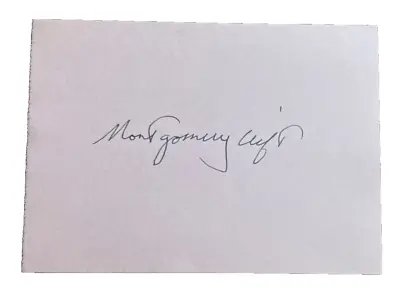 Montgomery Clift Signed Autograph Signature 5x3  Vintage Autograph Paper • $149.99