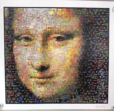 NEIL J FARKAS -  Mona Lisa  Mosaic Seriolithograph Print Signed  • $125