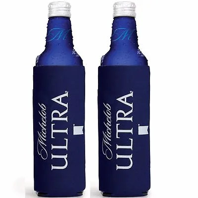 2 AUTHENTIC Michelob Ultra SLIM BOTTLE Can 16oz Beer Koozie Coozie Cruise Water  • $11.99