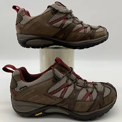 Merrell Siren Sport Hiking Shoes Womens 9 Ortholite Goretex Vibram 943643 Stone • $29.95