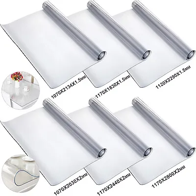 $78.99 • Buy VEVOR 8 Sizes PVC Tablecloth Protector Table Cover Dining Table Cloth 1.5/2mm