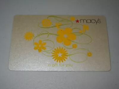 Macy's Yellow Flowers Collectible Gift Card *no Value* • $2.99