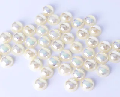 £2.69 • Buy Pack Flat Back AB Pearl 2-12mm Craft Card Embellishment Jewellery Making