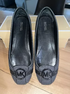 Michael Kors Fulton Moc Charcoal Flannel Women Size 9M- Great Shape! • $34.99