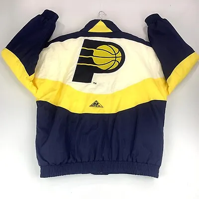 Vintage NBA Apex One Indiana Pacers Zip Up Puffer Jacket. Adult Size Large. 90’s • $99.99