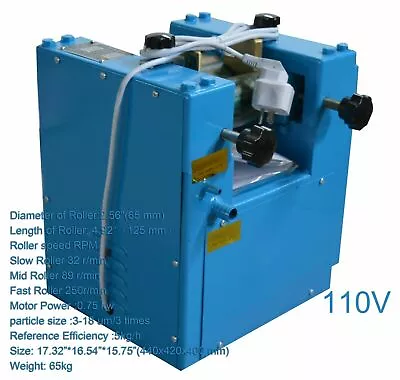 110V Lab 3-Roll Grinding Mill Grinder Lab Supply Industrial Machine • $979