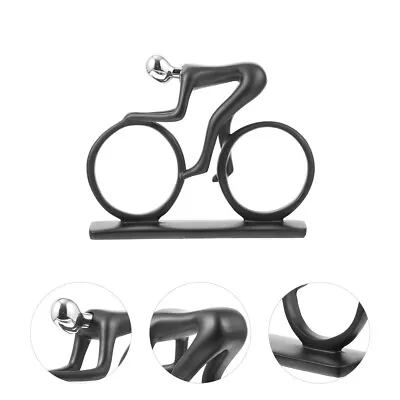  Bicycler Cyclist Statue Miniature Figurines Ornaments Wine Cabinet • £20.79