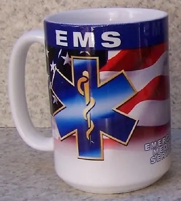 Coffee Mug Fire Police Rescue EMS Emergency Medical NEW 14 Ounce Cup W/ Gift Box • $29.99