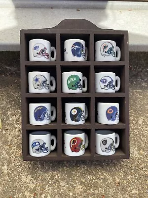 NFL Mini Ceramic Coffee Cups Mugs - Set Of 12 In Rack • $8