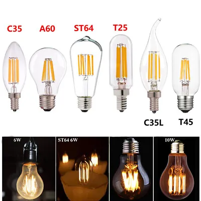 £2.38 • Buy E27 E14 Led Light Bulb Retro Style Edison Vintage Industy Filament Antique Lamp
