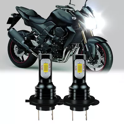 For Kawasaki Z750S Z800 Z900 Z1000 Motorcycle LED Headlight Kit H7 6000K Bulbs • $15.39