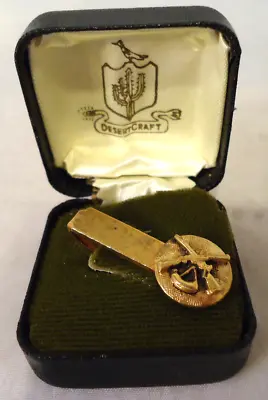 Vintage Crossed Rifles Gold Tone Tie Clip - New • $0.99