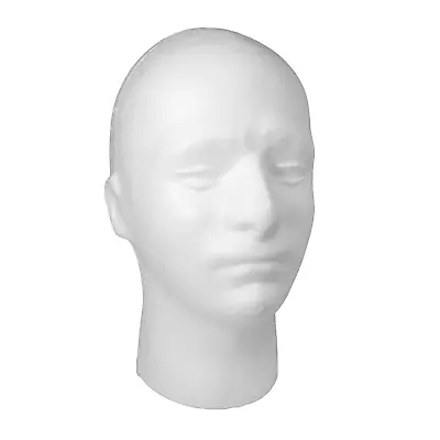 £9.85 • Buy Male Mannequin Head For Wigs Headphones Hats Accessories Polystyrene (POLYM)