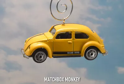 $22.99 • Buy Classic Yellow Volkswagen Beetle Custom Christmas Ornament VW Slug Bug Herbie