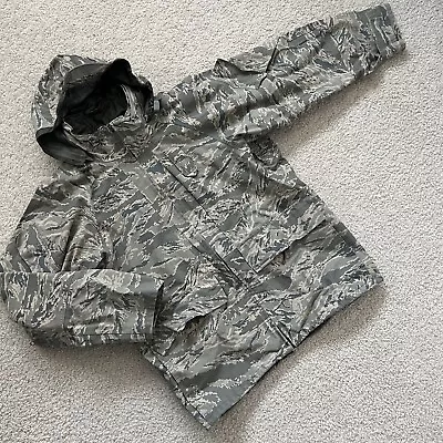 Military AIR FORCE Tiger Stripe Parka GoreTex Rain Coat Medium Short Propper Int • $85