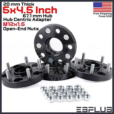 4pc 20mm HUB CENTRIC WHEEL SPACER 5X4.5” CB 67.1mm 12x1.5 FIT Hyundai Mazda Etc. • $89.49