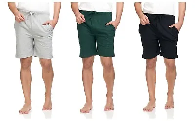 Men's Casual 100% Cotton Soft Knit Pajama Bottom Loungewear Shorts With Pockets • $8.76