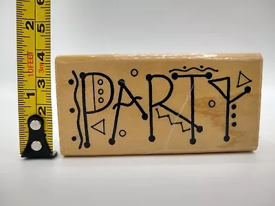 PARTY FUN LETTERS UNIQUE RUBBER STAMP ANNETTE ALLEN WATKINS E1182 Free Shipping • $7.88