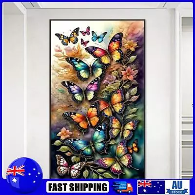 5D DIY Full Round Drill Diamond Painting Butterfly Kit Home Decoration 40x70cm • $14.59