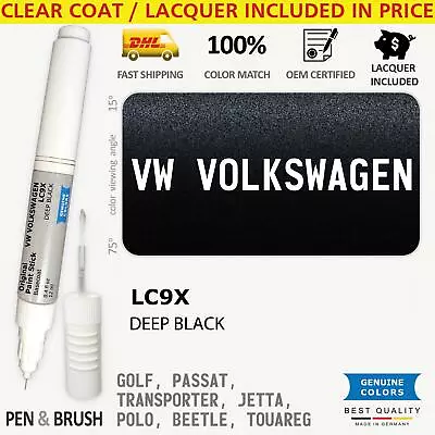 LC9X Touch Up Paint For VW Volkswagen Black GOLF PASSAT TRANSPORTER JETTA POLO B • $14.99