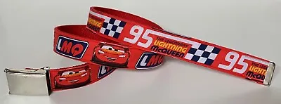 The Legendary Lightning McQueen BELT Buckle 95 Race Cars Disney Chex B&W Checker • $13.99