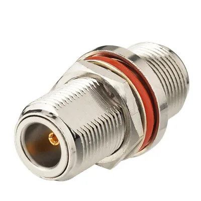 N Type Female To Female Bulkhead Sealed Mount Coaxial Connector Adapter • $4.55