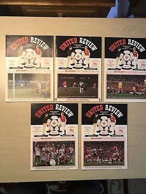 Manchester United Home Programmes X 5 From 1983/84 Season. • £5.99