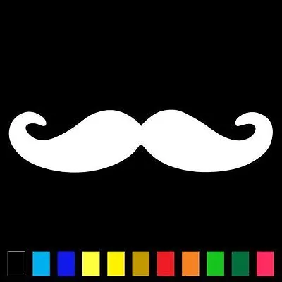 Mustache Sticker Decal Vinyl Car Window Funny Joke Lol Cute Stache Shape Art Jdm • $4.80