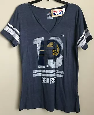 New Indiana Pacers #13 Paul George Women’s T-shirt Size Large Fit Blue Tee Shirt • $3.43