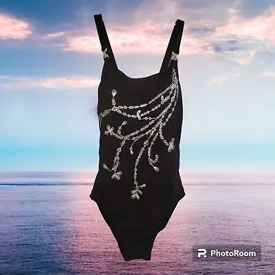 N*W*T! AMONEA LAFAYETTE One-Piece Black  Mastectomy Swimsuit (3C 9590) Size 8C  • $46