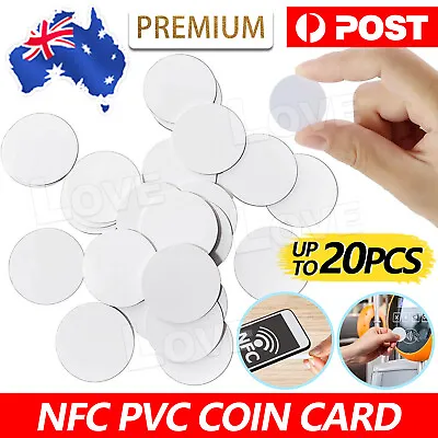 $16.95 • Buy 5-20 NTAG215 NFC PVC Coin Card Tag For TagMo Forum Switch Type2 Tags Chip Amiibo