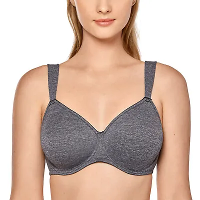 DELIMIRA Women Minimizer Non-padded Bra Full Coverage Smooth Underwire Plus Size • $25.73