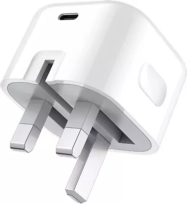 Plug PD 20W USB-C Type C Fast Wall Charger Compatible Fits IPad IPhone Samsung • £9.99