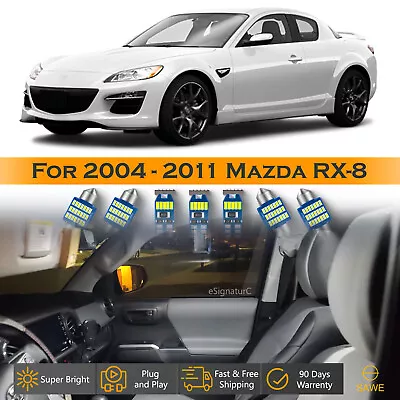 11 X Ultra White LED Lights Interior Package Kit For 2004 - 2011 Mazda RX-8 RX8 • $14.98