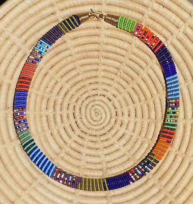 African Maasai Beaded Choker Necklace Ethnic Boho Tribal Masai Massai Mcss23 • $17.97