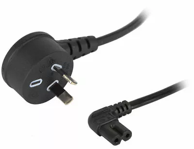 $10.79 • Buy IEC C7 To Mains Power Cord Right Angled Power Lead Cord Cable Black 3M