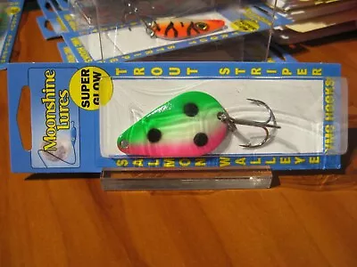 Moonshine Lures Super Glow 1 7/8  Casting Spoon 3/4 Oz Atomic Melon • $9.77