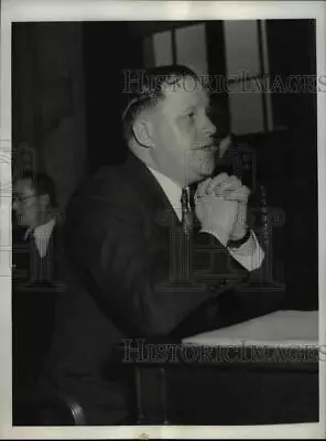 1937 Press Photo Joseph Menefee Testifies In Senate Civil Liberties Committee • $19.99