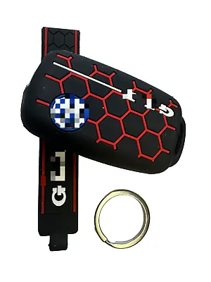 $4.99 • Buy Key Fob Cover For VW Mk4 Mk5 Mk6 GTI And GLI Plus Free Keychain Matched Black