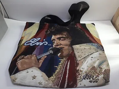 Elvis Presley Lined Tapestry & Canvas Tote Bag (15 1/2  X 17 ) Very Rare • $29.99