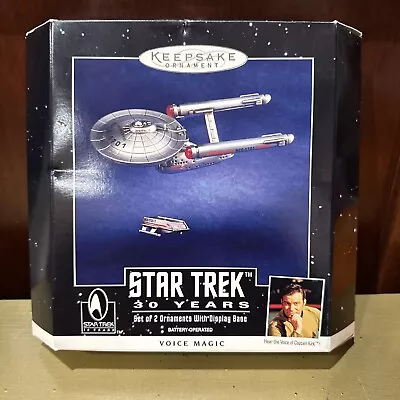 Star Trek 30 Yrs Enterprise Voice Magic Hallmark Keepsake Ornament 1996 W/ Sound • $20