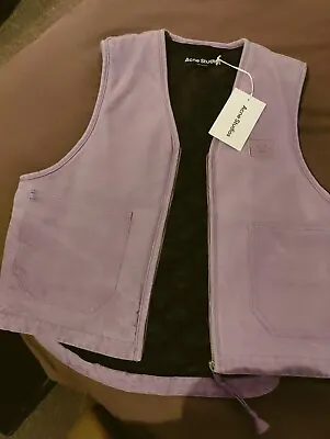 ACNE STUDIOS Ohady Denim Gilet Vest Jacket Lilac M BNWT • £200