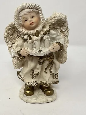 Angel Figurine Christmas Statue Resin VTG Religious Jesus  • $15.99