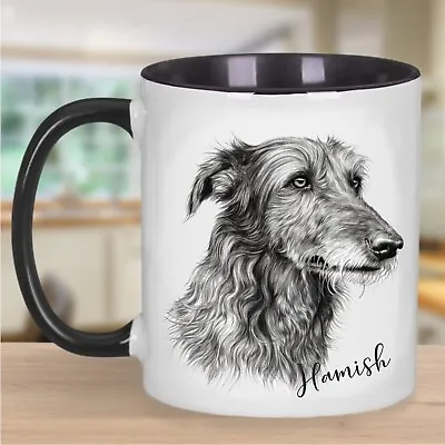 Personalised Pet Dog Mug Scottish Deerhound Ideal Gift Present • £8.50