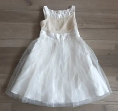 Monnalisa Chic Beautiful Lace Dress Size 128 8 J. Mint Evening Dress White • $57.44